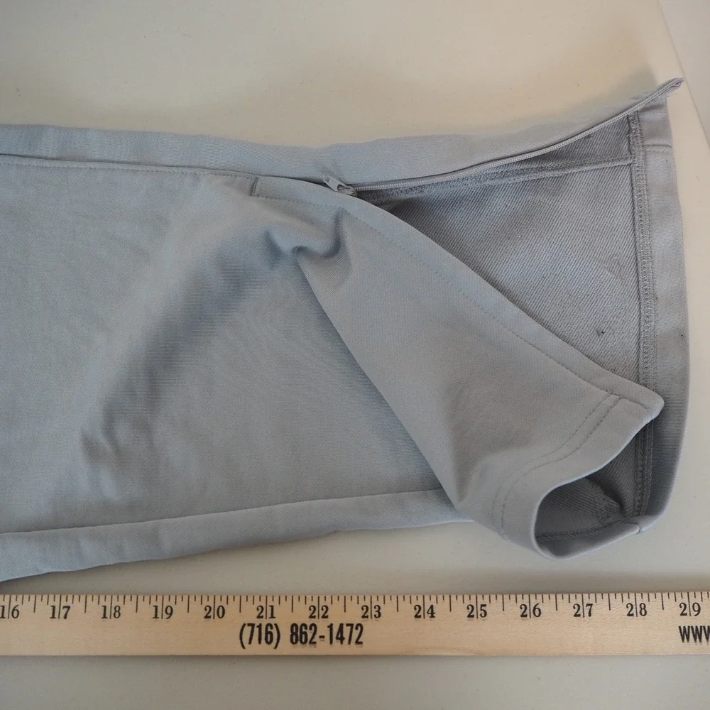 Nike Dri-Fit Track Pants Men's Size Medium Gray‎ Blue Orange Zip Up Ankle